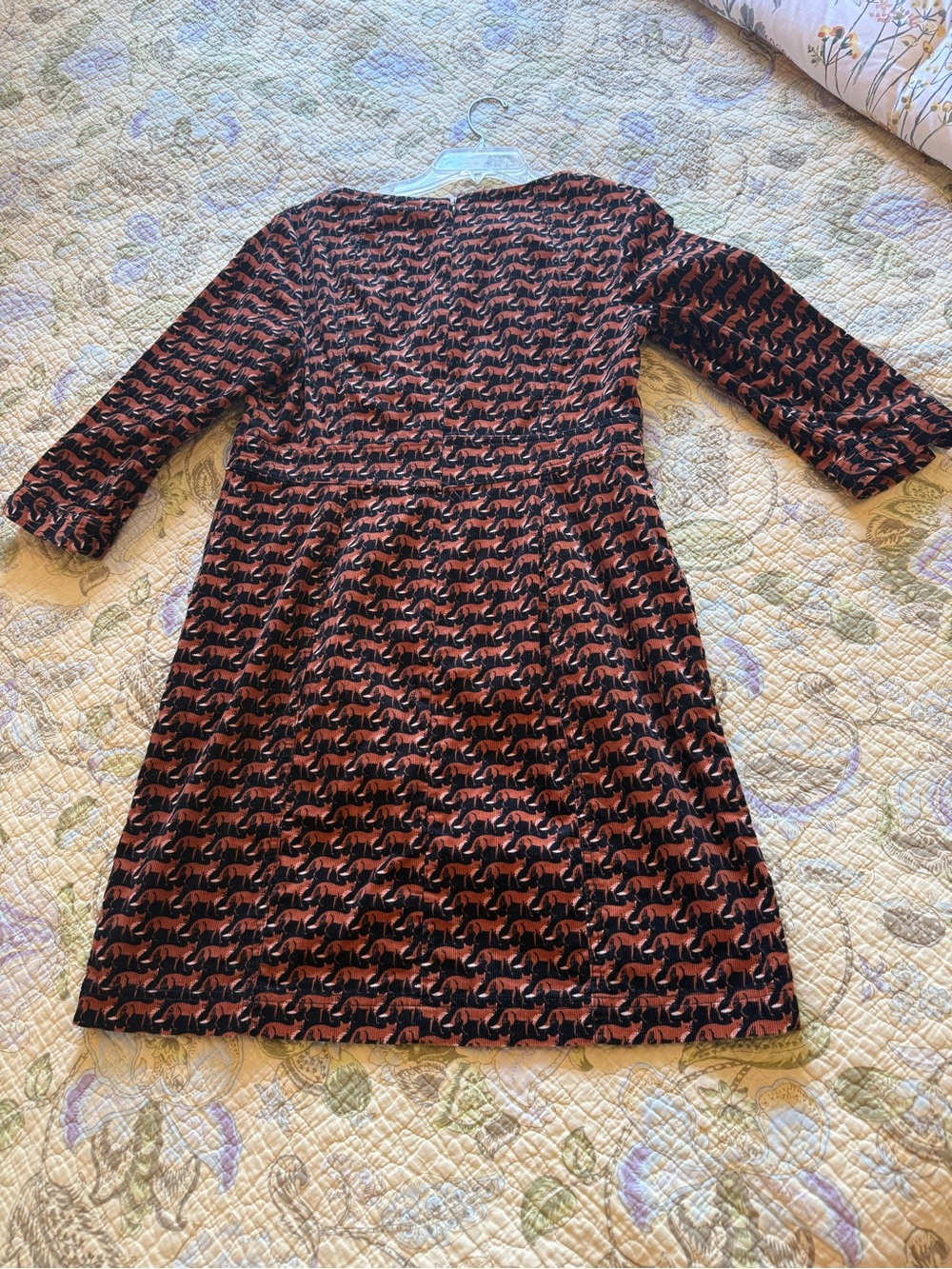 Boden corduroy fox print dress - Picture 9 of 14